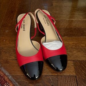 Red and Black Women's Slingback Shoes